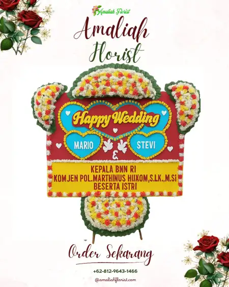 Papan Bunga Pernikahan Widasari